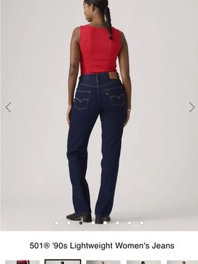 Levi's 501 90’s Women’s Navy Straight-Leg Jeans